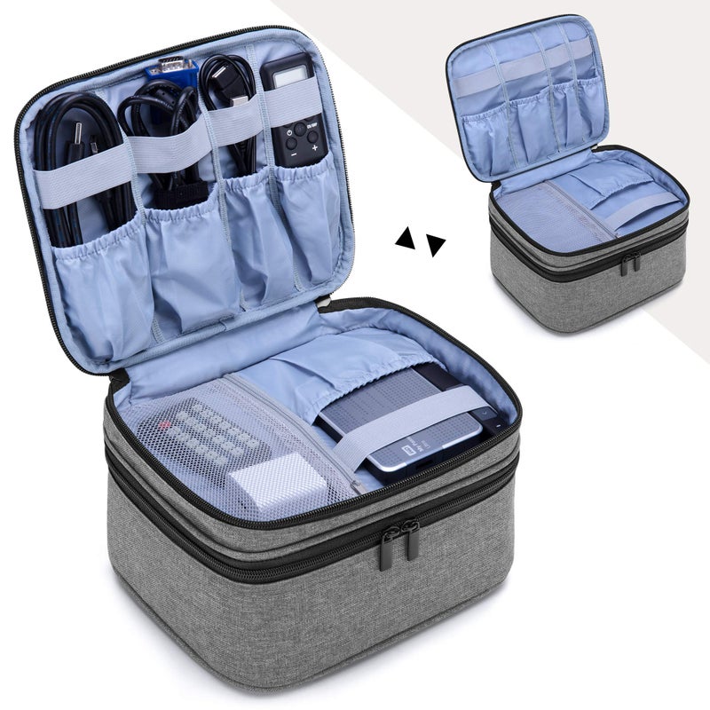 LUXJA Carrying Bag Compatible with DR.J Mini Projector, Projector Portable Case for Accessories (Fits Most Major Mini Projectors), Gray - Image 2